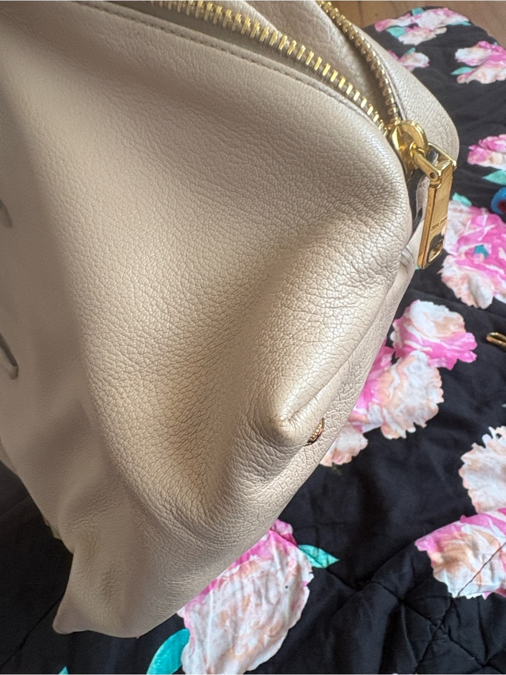 Miu Miu Madras 2 way Handbag Taupe Leather Top-Handle Satchel with Gold Hardware - Picture 7 of 15